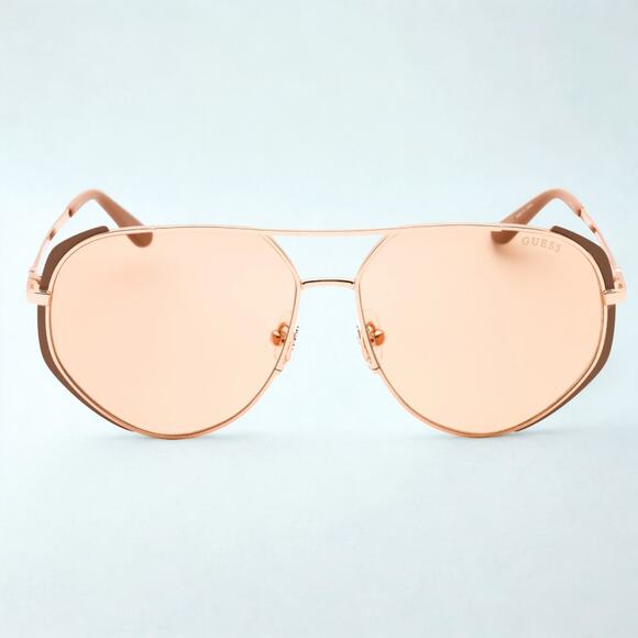 Guess GU00219 58E Women’s Aviator Sunglasses 59mm Matte Beige